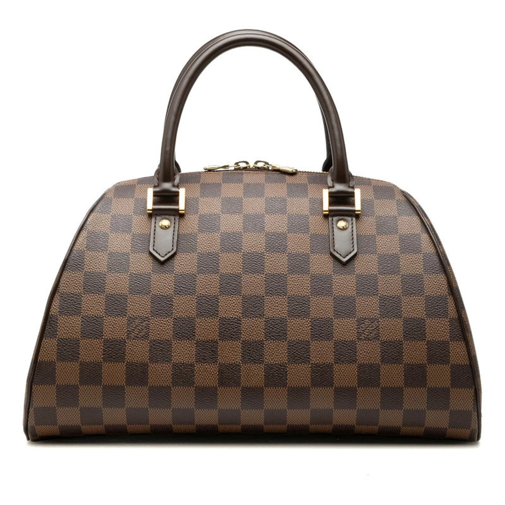 Louis Vuitton Damier Rivera Handbag Boston Bag Ebene Brown Leather